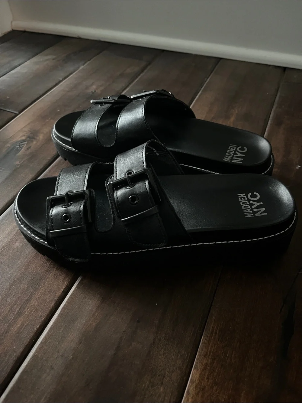 Madden NYC Chunky Two-Strap Sandal